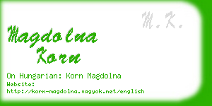 magdolna korn business card